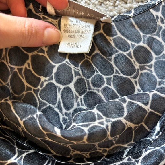 Y2K Jones New York Satin Animal Print Slip Dress Nightgown Women’s Size Small - Picture 13 of 13